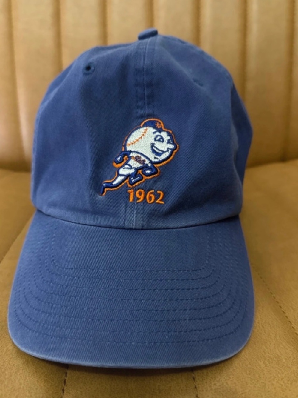 NY Mets Mr. Met 1962 Franchise Baseball Guy Hat - Size L New with Tags